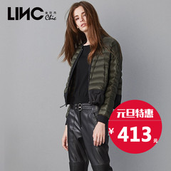 LINC/金羽杰2016秋冬新款立领羽绒外套轻薄羽绒服女短款641401