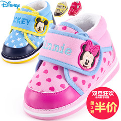 宝宝鞋子学步鞋软底1-2岁 迪士尼冬新款男童女童鞋幼儿童叫叫棉鞋