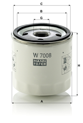 曼牌滤清器 W7008 机油滤清器 滤芯新福克斯/S40/S60 翼虎 嘉年华