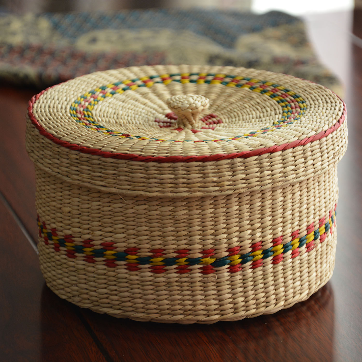 特色双层草编篓子普洱茶叶盒罐散茶沱茶盒特产茶叶罐