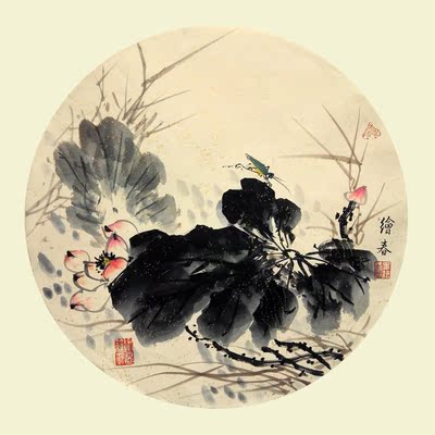 毕绘春 《花鸟》 圆光花鸟写意1