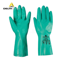 代尔塔丁腈防护劳保手套耐磨损耐油漆有机溶剂防化学实验工业手套