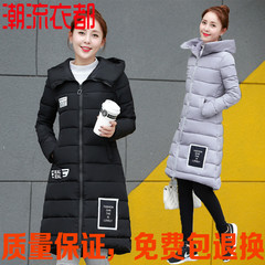 2016新款韩版棉衣女过膝中长款外套修身显瘦学生大码加厚羽绒棉服