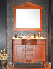 GODI/高第 欧式古典实木整体浴室柜 洗脸盆洗漱台镜柜组合 TG-05