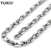 YUKI men''s domineering thick titanium steel necklace fashion clavicle distribution chain in Europe and America cool boys accessories