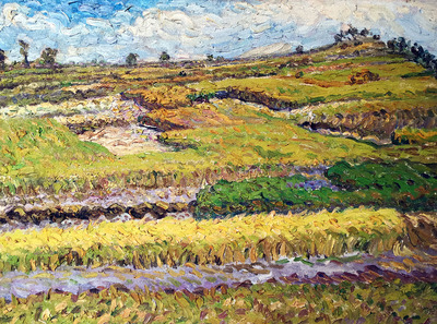 谢宏军《丰收季节》布面油画