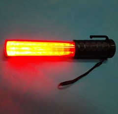 26CM红色荧光棒11灯多功能闪光指挥棒交通警示指挥棒荧光棒带照明