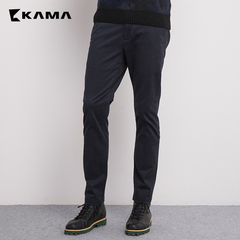 卡玛KAMA2016冬季新款连帽加厚羽绒服男腰带设计羽绒外套2416723