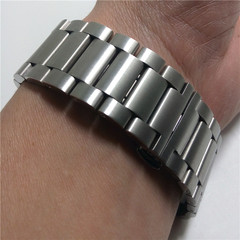 ticwatch 2不锈钢表带 ticwatch二代精钢三珠表带 时尚炫彩表带