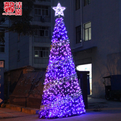 7米装饰大型紫色圣诞树套餐 彩色大树 广场酒店圣诞节装饰用品