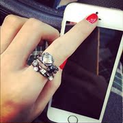 Post exaggerated Korean version of the four-piece female finger the ring Korea jewelry rings Korean version of the Lord of tides