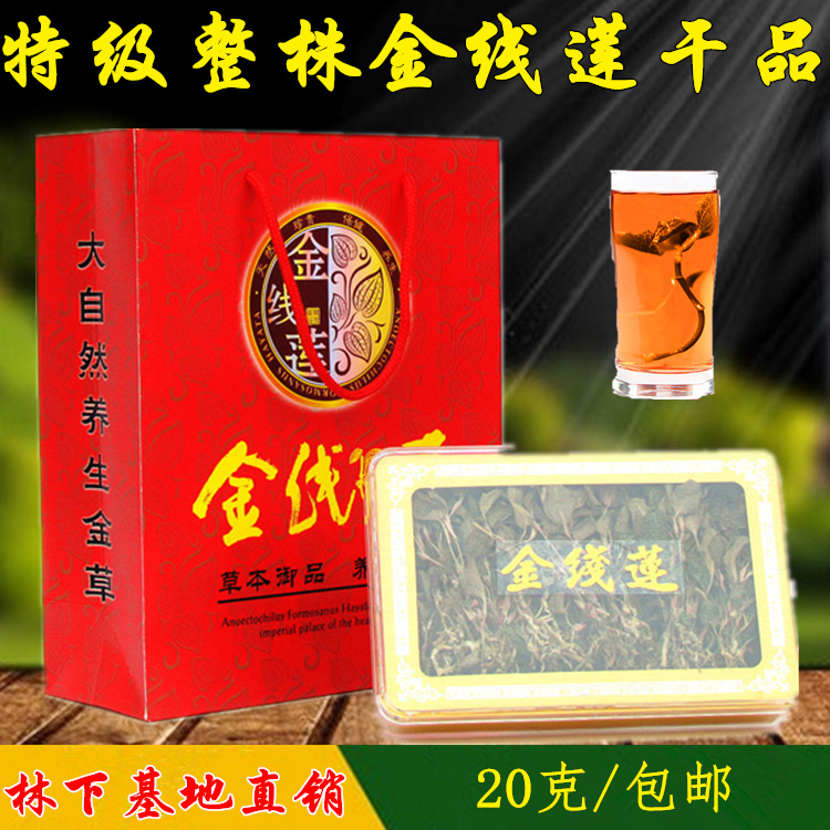 福建金线莲干品 金线莲林下 整株炖泡 养生茶叶礼盒20克包邮