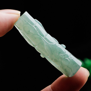 天然翡翠吊坠竹节图片