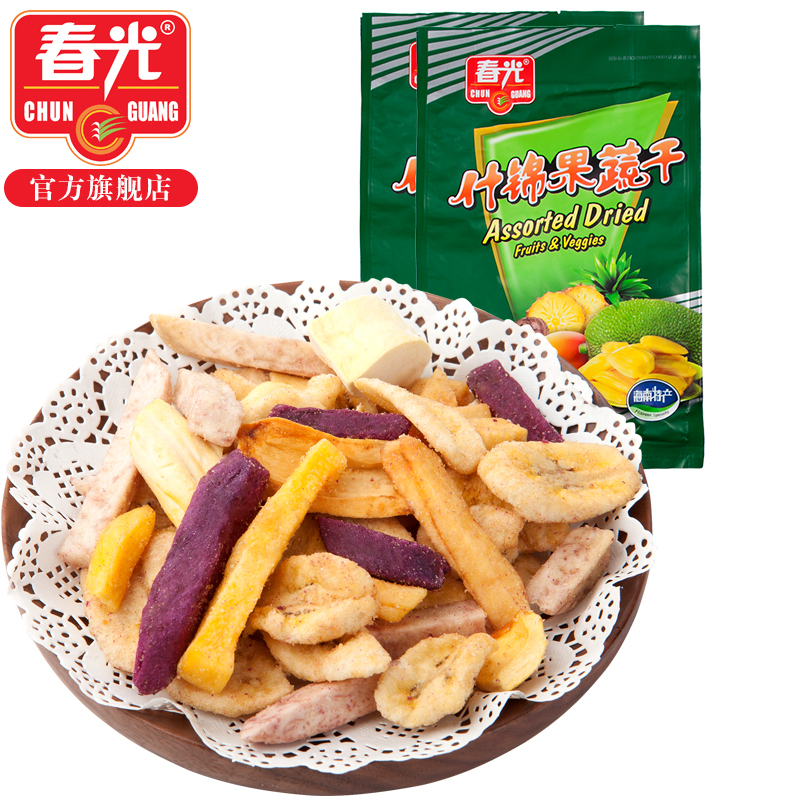 春光食品 海南特产 果干 原果脱水烘干 什锦果蔬干250g*2 袋装产品展示图1