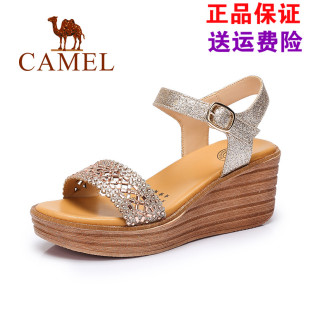 bvlgari的慈善款項鍊價格 Camel 駱駝的女鞋2020夏季新款 甜美休閑 鏤空坡跟女涼鞋清倉特價 bvlgari慈善款