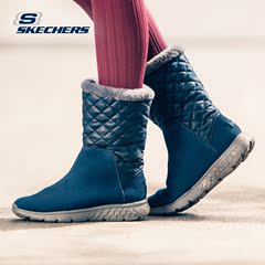 skechers斯凯奇2016秋冬中筒靴雪地靴 新款毛绒内里保暖女靴14358