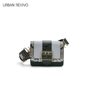 香奈兒紅色限量版n3 URBAN REVIVO2020秋冬新款女士搭扣蛇紋單肩斜跨包WE22RB3N2000 香奈兒限量版包