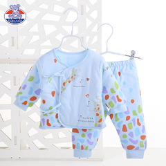 新生儿衣服秋冬纯棉保暖0-3个月婴儿加厚内衣绑带和尚服棉服套装