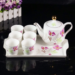 特价 家用高级茶具套装整套陶瓷功夫茶杯茶壶青花瓷 带茶盘陶瓷
