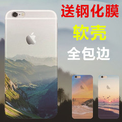 iphone6 plus手机壳苹果6S plus手机套彩绘全包软壳防摔保护壳六