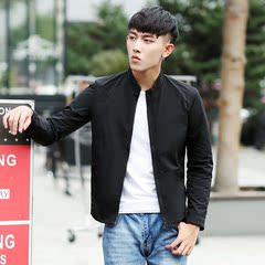 夹克男立领薄款春秋季休修身韩版男士棒球服青少年学生潮流男外套