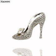 Package mail smiling suit Crystal brooch women in high heels to work a corsage pin clasp Korea accessories