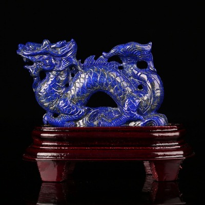 青金石摆件【帝王青-龙啸九天-206.33g】#6077