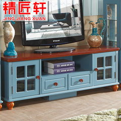 地中海电视柜实木 美式乡村电视机柜组合 客厅卧室家具地柜影视柜