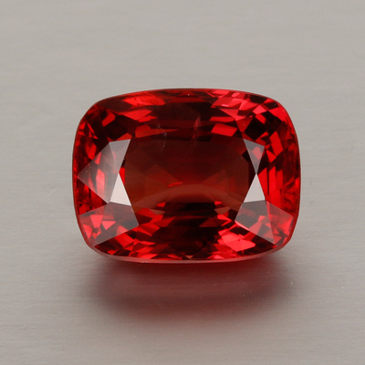 4.46ct 顶级缅甸无烧橘红色尖晶石 火彩超闪 收藏级 aigs国际证书