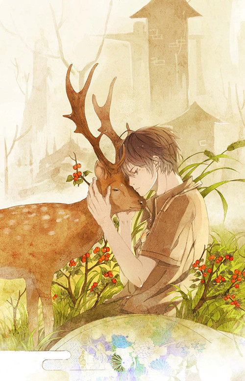 【拾忆明信片】【鹿与少年】原创插画 手绘