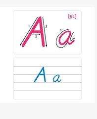 最新26个英文字母卡片 标准手写体 英文字母卡 学习卡片