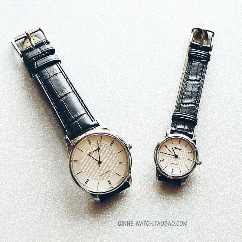 aono奥诺文艺复古极简设计简约风格情侣款指针手表男女生