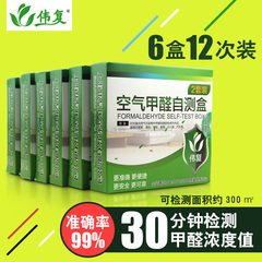 伟复 甲醛检测盒家用测试纸室内空气污染自测盒检测仪器6盒12次装