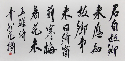 范扬 书法《杂诗.君自故乡来》