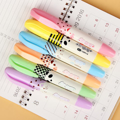 包邮天卓荧光笔套装6色彩色荧光笔 重点标记笔可爱悦度圈划记号笔