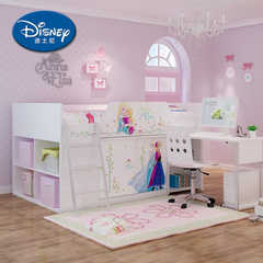 迪士尼儿童床多功能组合床 男女孩单人床带衣柜书桌组合床半高床