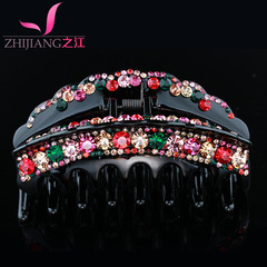 Zhijiang black extra large catch clip Barrette Korea catch ponytail hair clip-Clip head clamp head ornaments