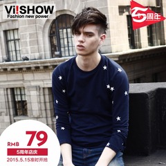 Viishow2015 spring new men's long sleeve t-City boy t shirt printed cotton bottoming shirt men