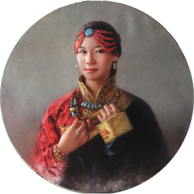 董聪贤 《尼夏姑娘》 布面油画