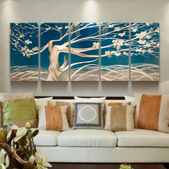 金画笔中式客厅装饰画现代沙发背景墙装饰画书房卧室梅花挂画