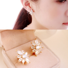 Package mail zircon Queen Korean Air is pierced ear clip earrings ear earring ear bones