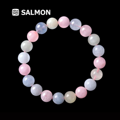 SALMON 摩根石水晶手链 糖果色手串绿柱石海蓝宝女款饰品单圈多圈