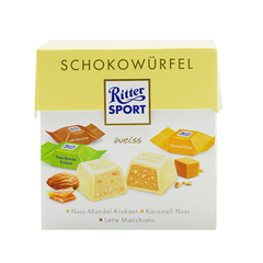 德国进口Ritter Sport瑞特斯波德精选夹心白巧克力176g立方体礼盒