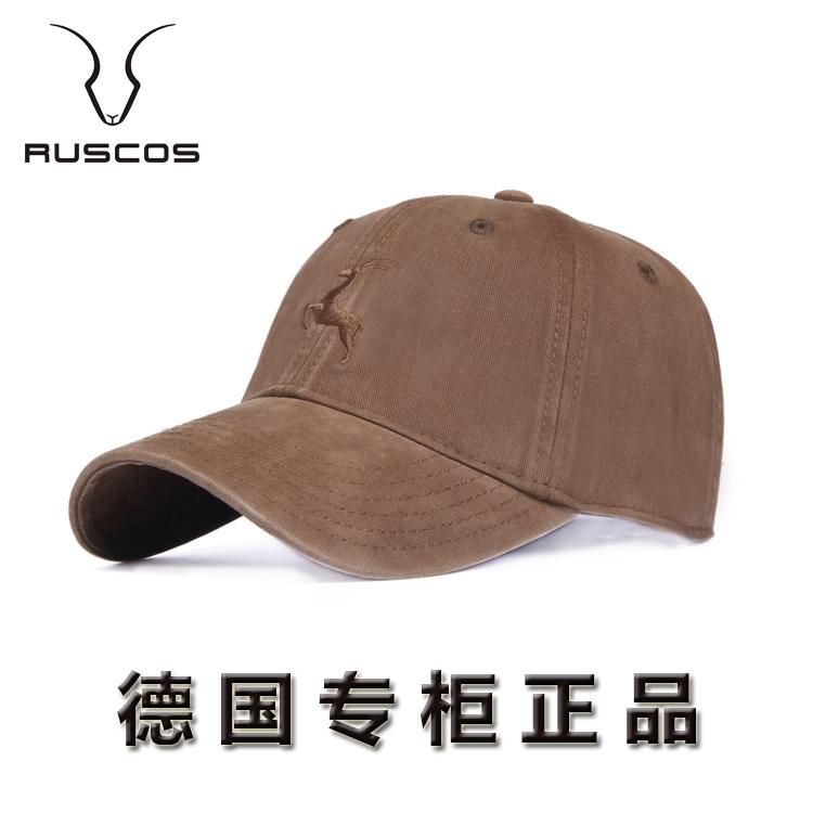 德国RUSCOS正品男士棒球帽爸爸帽子户外休闲鸭舌帽遮阳加大码纯棉
