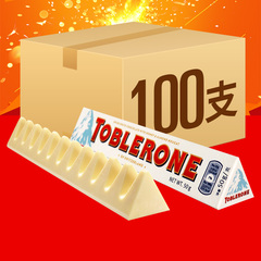 瑞士进口Toblerone瑞士三角白巧巧克力含蜂蜜及巴旦木糖50g*100支