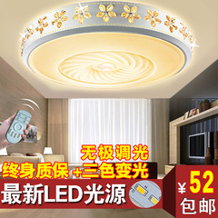 创意led吸顶灯客厅卧室灯圆形 温馨大气现代简约调光遥控餐厅灯具