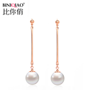 Than your pretty Korea fashion qualities woman photographer Sue long Pearl Earrings earrings ear nail ear jewelry Korean earrings