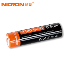 正品Nicron 强光手电筒18650充电锂离子电池 3400mAh/3.7V 包邮