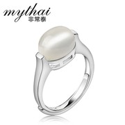 Very Thai Opal 925 Silver jewelry rings Korean ladies hipster style opening rings