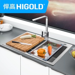 HIGOLD/悍高  手工水槽加厚304不锈钢水槽厨房洗菜盆单槽
